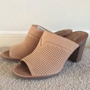 TOMS Perforated Leather Mules